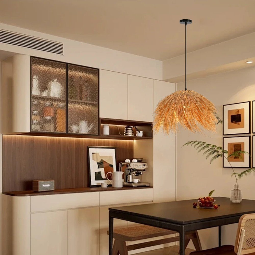 IMMAX BOHO NATURALEZA designové závěsné svítidlo, D55cm, E27, přírodní ratan