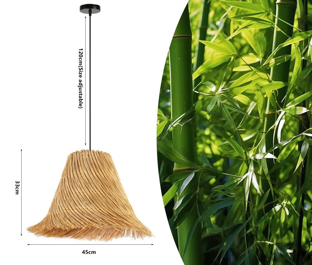 IMMAX BOHO NATURALEZA designové závěsné svítidlo, D45cm, E27, přírodní ratan