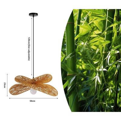 IMMAX BOHO MARIPOSA designové závěsné svítidlo, D50cm, E27, přírodní juta