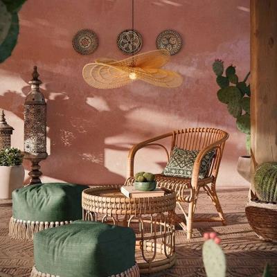 IMMAX BOHO MARIPOSA designové závěsné svítidlo, D80cm, E27, přírodní juta