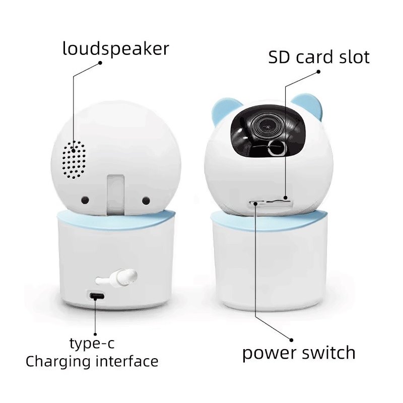 IMMAX NEO LITE SMART Security vnitřní kamera BABY, 355° 50°, P/T, Wi-Fi, 4MP, modrá, TUYA