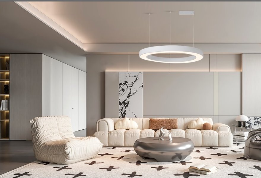 IMMAX NEO PASTEL SLIM SMART závěsné svítidlo 95 x 7cm 68W bílé Zigbee 3.0, TUYA