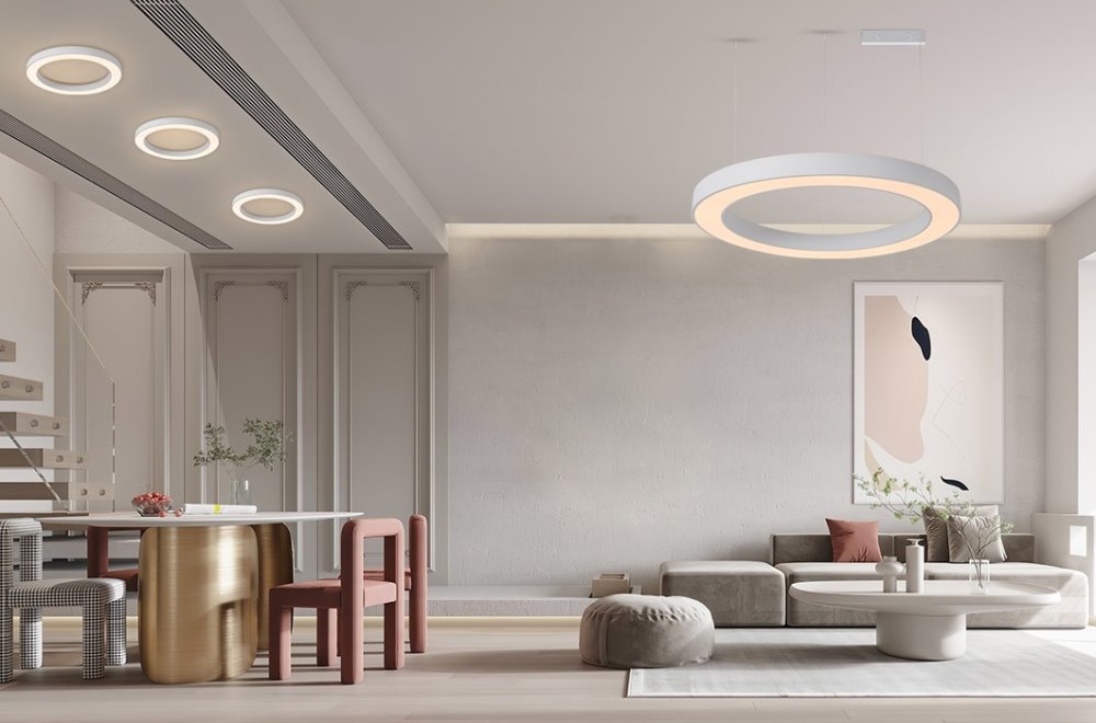 IMMAX NEO PASTEL SLIM SMART stropní svítidlo 60 x 7cm 53W bílé Zigbee 3.0, TUYA