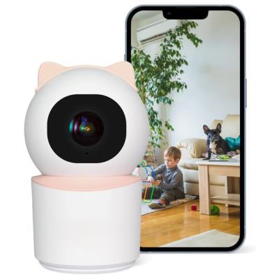 IMMAX NEO LITE SMART Security vnitřní kamera BABY, 355° 50°, P/T, Wi-Fi, 4MP, růžová, TUYA