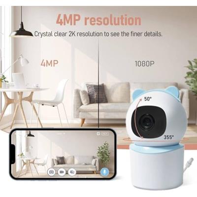 IMMAX NEO LITE SMART Security vnitřní kamera BABY, 355° 50°, P/T, Wi-Fi, 4MP, modrá, TUYA