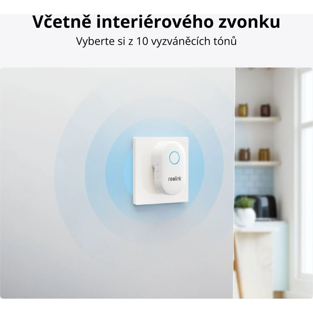 Reolink D340W 5MPx venkovní IP kamera jako videozvonek, 2560X1920, IP65, DualBand WiFi, audio