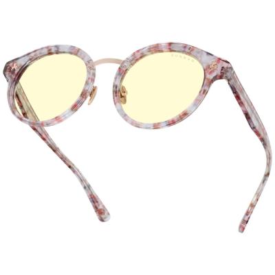 GUNNAR kancelářske/herní brýle FLOWER POWER PRETTY IN PINK * jantárová skla * BLF 65 * GUNNAR focus