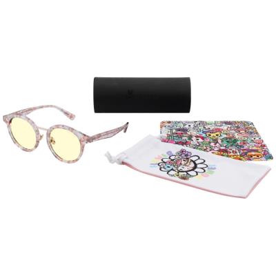 GUNNAR kancelářske/herní brýle FLOWER POWER PRETTY IN PINK * jantárová skla * BLF 65 * GUNNAR focus