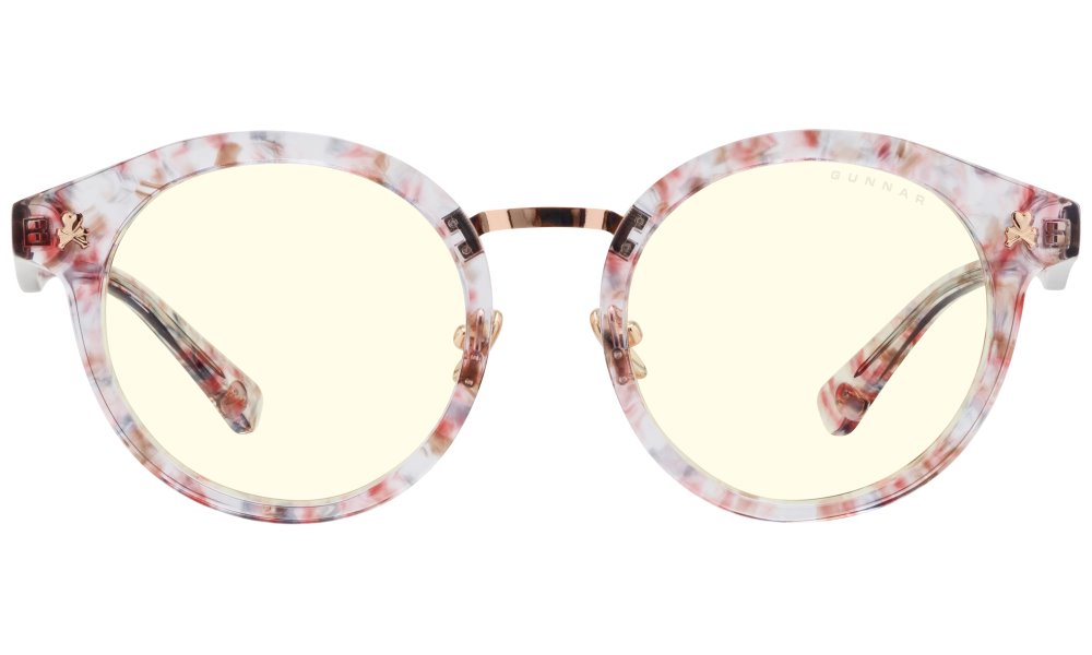 GUNNAR kancelářske/herní brýle FLOWER POWER PRETTY IN PINK * čírá  skla * BLF 35  * GUNNAR focus