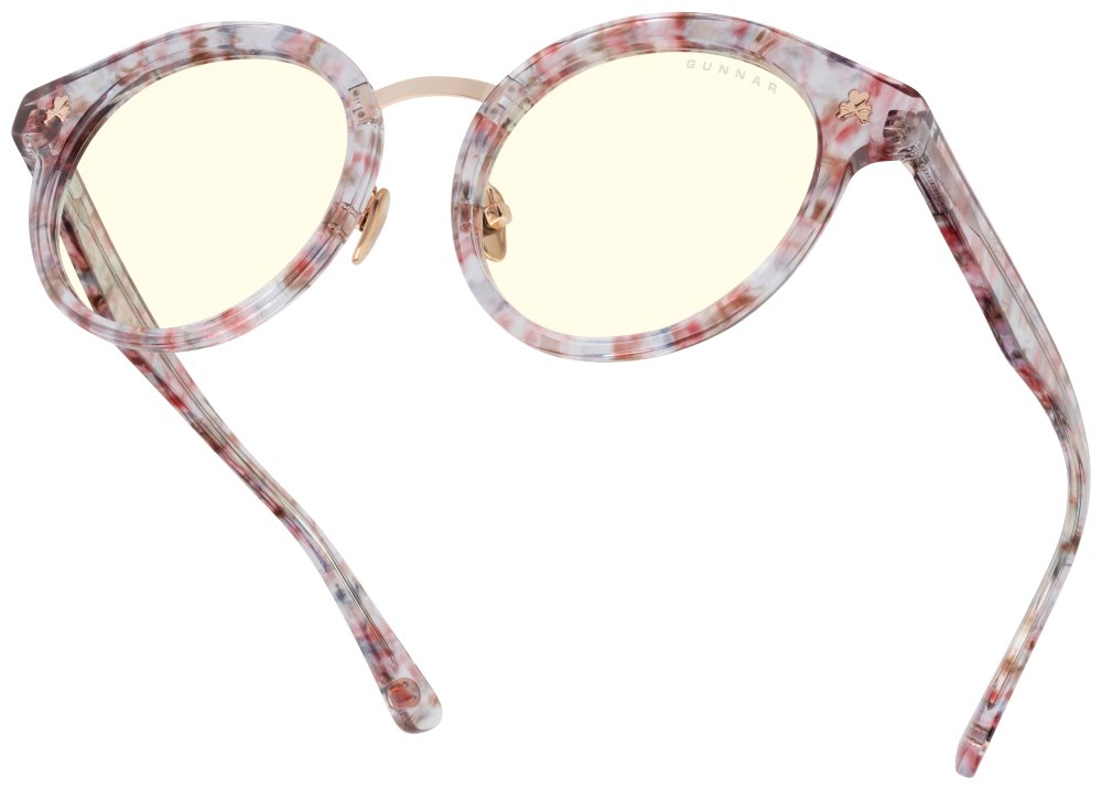 GUNNAR kancelářske/herní brýle FLOWER POWER PRETTY IN PINK * čírá  skla * BLF 35  * GUNNAR focus