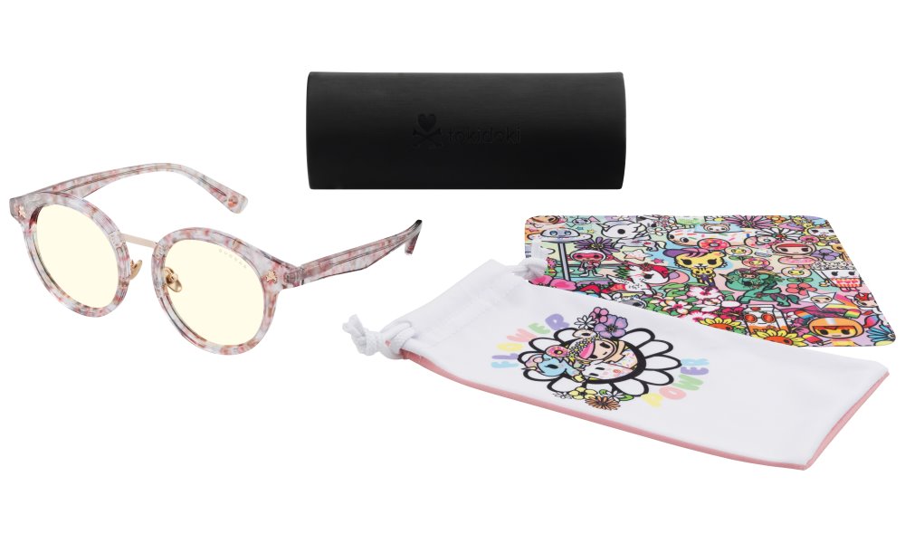 GUNNAR kancelářske/herní brýle FLOWER POWER PRETTY IN PINK * čírá  skla * BLF 35  * GUNNAR focus