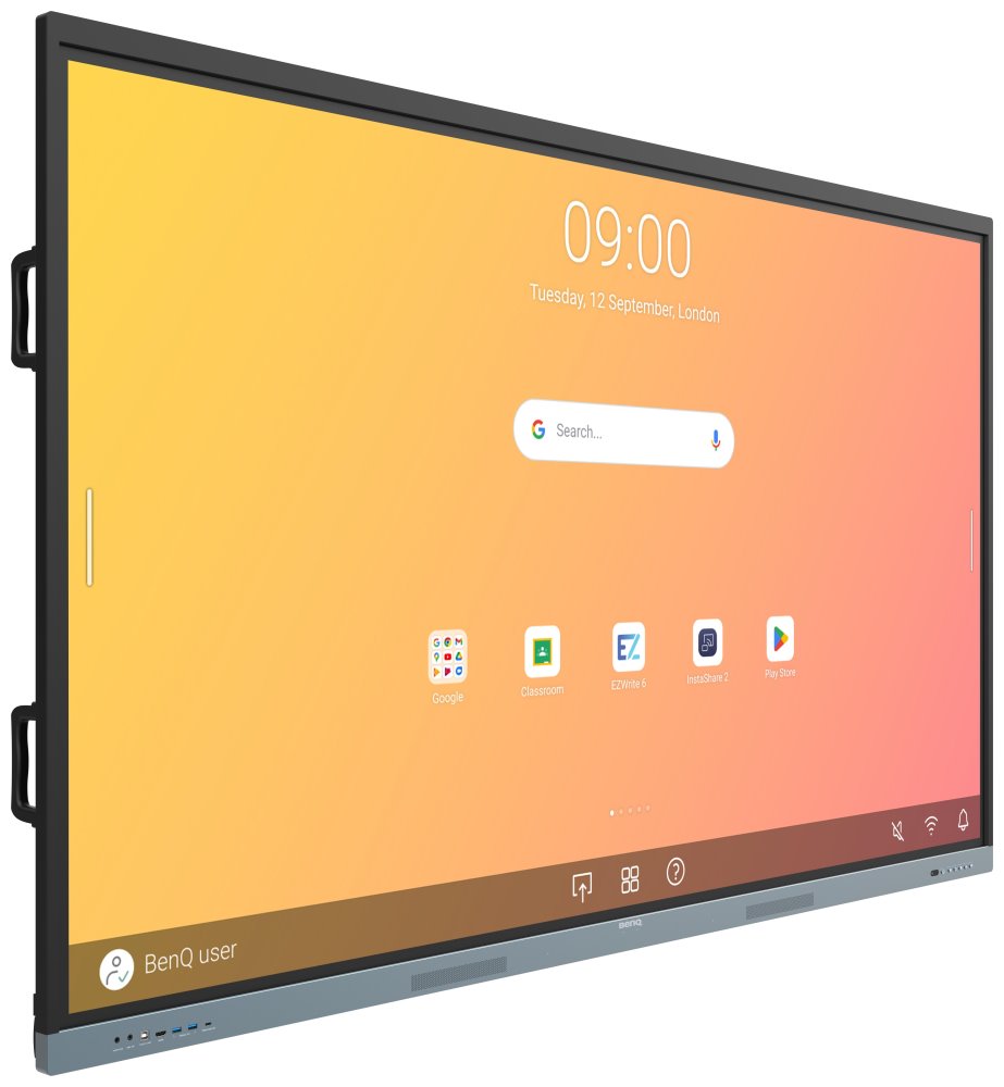 BENQ dotykový panel 65" RE6504/ UHD 4K/8GB I 64GB /provoz 18/7/ HDMI/DP/ USB-C/LAN/ Android 13/40 dotykových bodů