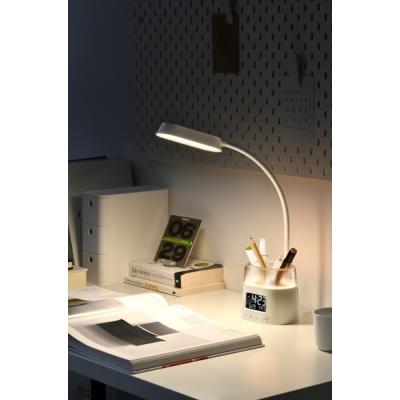 IMMAX LED stolní lampička FRESHMAN s RGB podsvícením/ 10W/ 350lm/ 5V/2A/ držák na tužky/ bílá