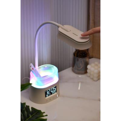 IMMAX LED stolní lampička FRESHMAN s RGB podsvícením/ 10W/ 350lm/ 5V/2A/ držák na tužky/ bílá