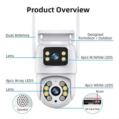 IMMAX NEO LITE SMART Security venkovní kamera DOUBLE , 355° 90° P/T, Wi-Fi, 2x 2MP, ONVIF, TUYA