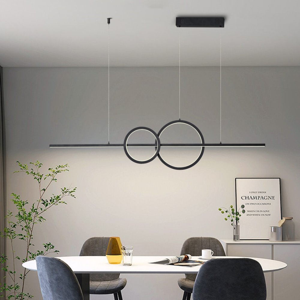 IMMAX NEO LITE RONDAS SMART závěsné svítidlo černé 131cm 56W s podporou BEACON, Wi-Fi, TUYA