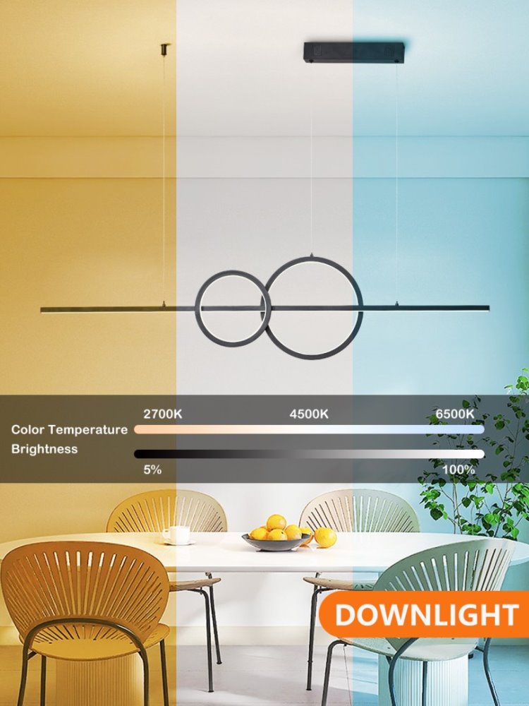 IMMAX NEO LITE RONDAS SMART závěsné svítidlo černé 131cm 56W s podporou BEACON, Wi-Fi, TUYA