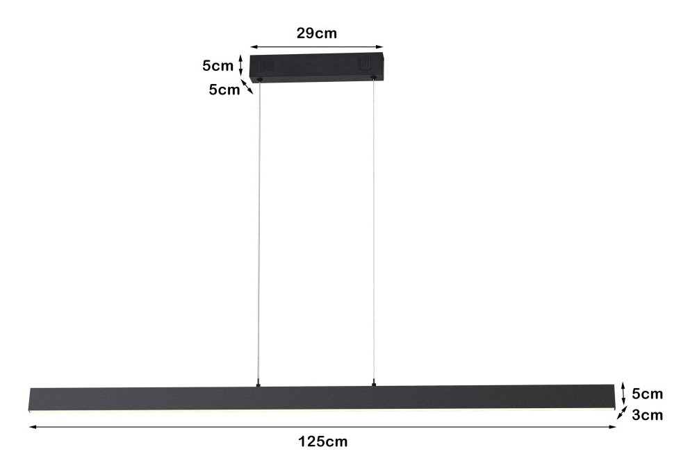 IMMAX NEO LITE TRIANGOLO SMART závěsné svítidlo černé 125cm 28W s BEACON, Wi-Fi, TUYA