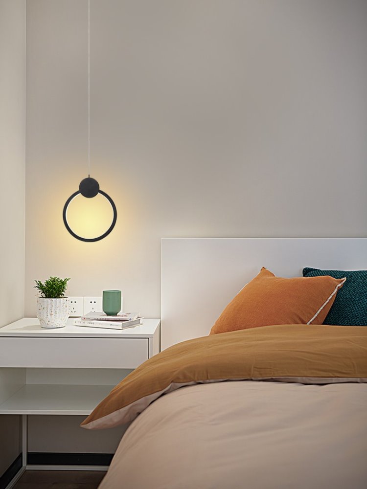 IMMAX NEO LITE OVALE SMART závěsné svítidlo černé 26cm 18W s podporou BEACON, Wi-Fi, TUYA