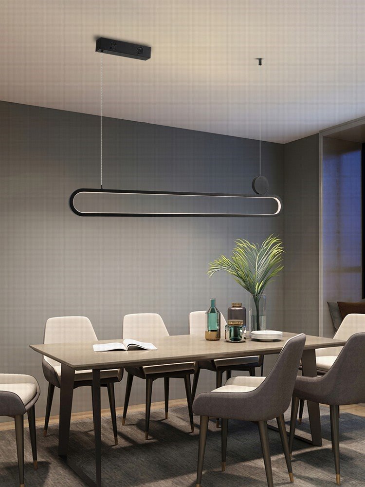 IMMAX NEO LITE OVALE SMART závěsné svítidlo černé 122cm 50W s podporou BEACON, Wi-Fi, TUYA