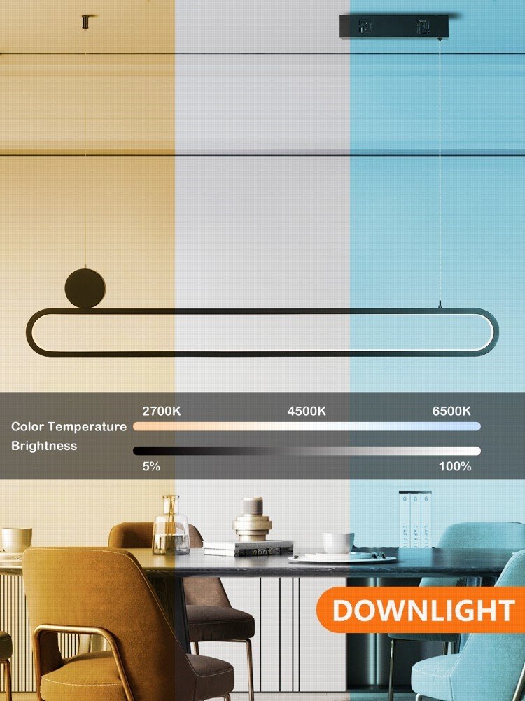 IMMAX NEO LITE OVALE SMART závěsné svítidlo černé 122cm 50W s podporou BEACON, Wi-Fi, TUYA