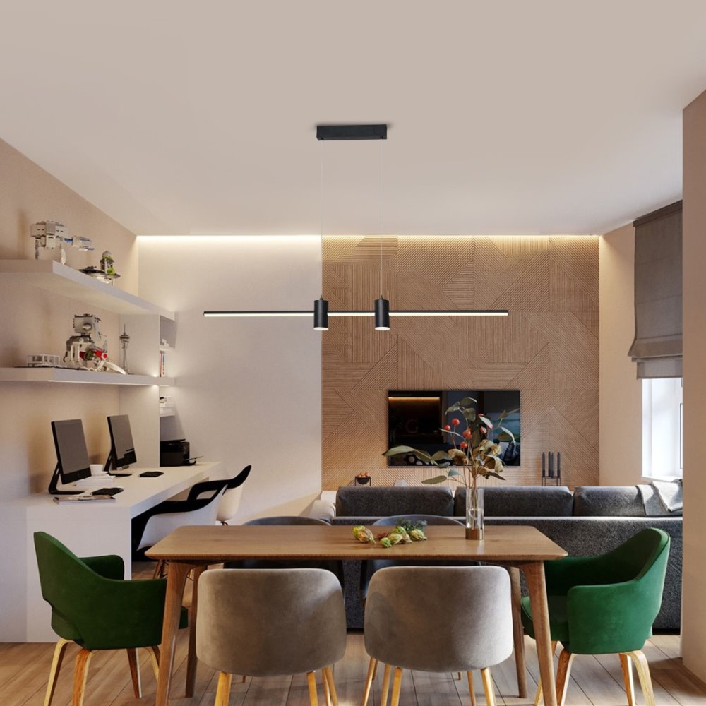 IMMAX NEO LITE ESTRELAS SMART závěsné svítidlo černé s podporou BEACON, Wi-Fi, TUYA