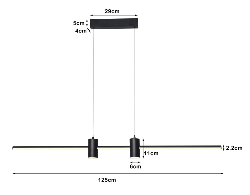 IMMAX NEO LITE ESTRELAS SMART závěsné svítidlo černé s podporou BEACON, Wi-Fi, TUYA