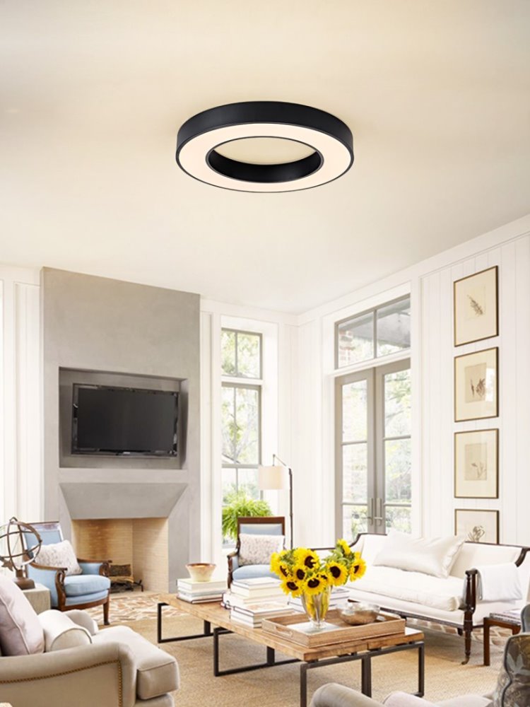 IMMAX NEO PASTEL SLIM SMART stropní svítidlo 60 x 7cm 53W černé Zigbee 3.0, TUYA