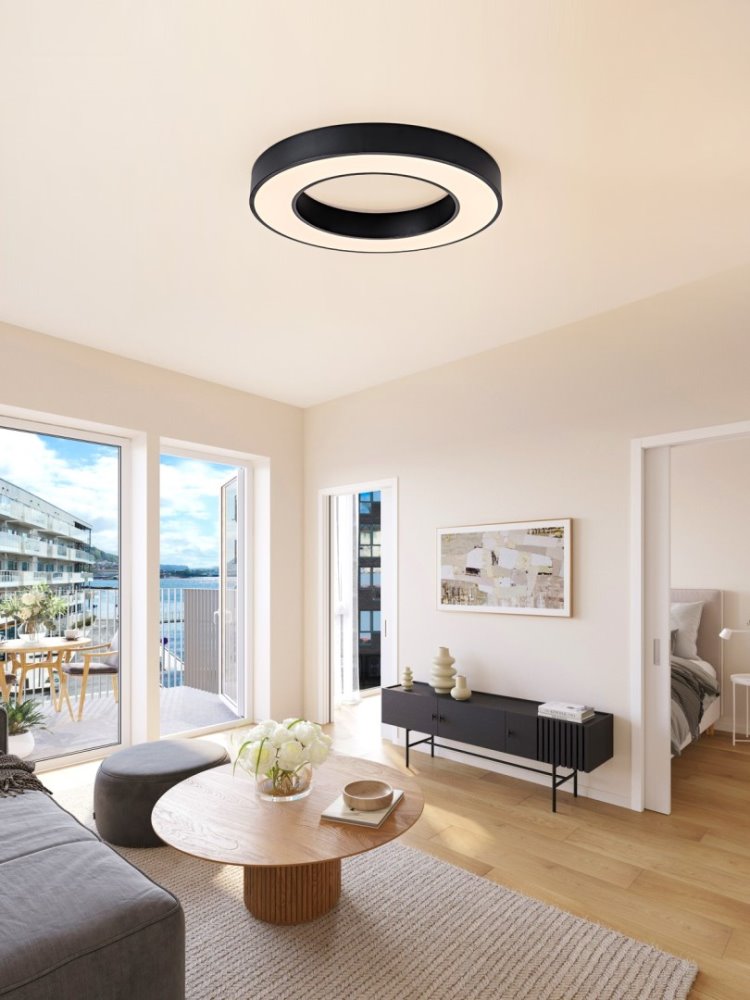 IMMAX NEO PASTEL SLIM SMART stropní svítidlo 60 x 7cm 53W černé Zigbee 3.0, TUYA