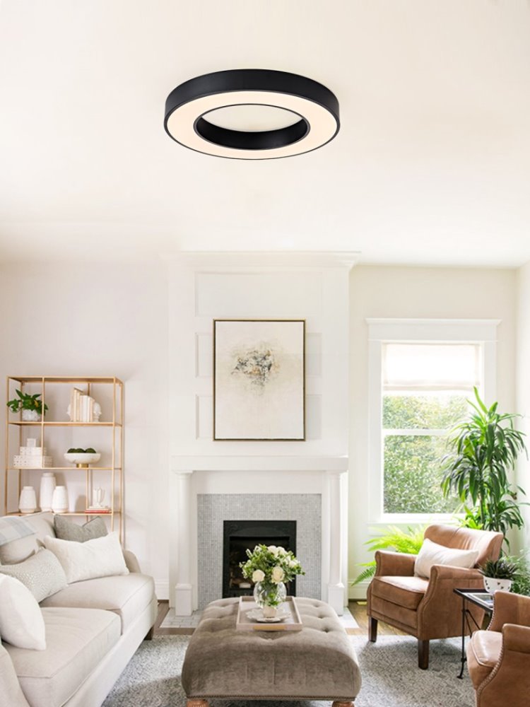 IMMAX NEO PASTEL SLIM SMART stropní svítidlo 60 x 7cm 53W černé Zigbee 3.0, TUYA