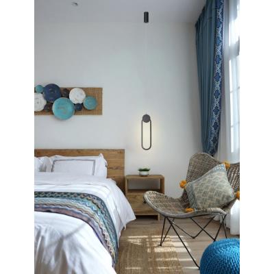 IMMAX NEO LITE OVALE SMART závěsné svítidlo černé 40x12cm 22W s podporou BEACON, Wi-Fi, TUYA