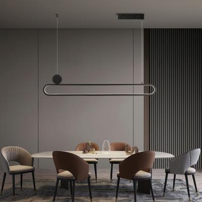 IMMAX NEO LITE OVALE SMART závěsné svítidlo černé 122cm 50W s podporou BEACON, Wi-Fi, TUYA