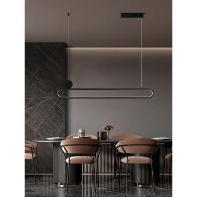 IMMAX NEO LITE OVALE SMART závěsné svítidlo černé 122cm 50W s podporou BEACON, Wi-Fi, TUYA