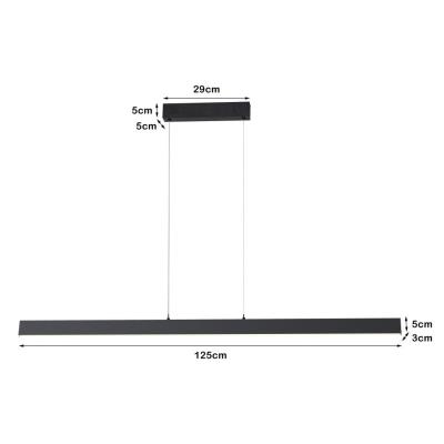 IMMAX NEO LITE TRIANGOLO SMART závěsné svítidlo černé 125cm 28W s BEACON, Wi-Fi, TUYA