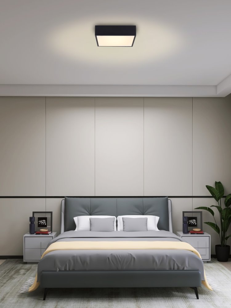 IMMAX NEO CANTO SLIM Smart stropní svítidlo 28x28cm 22W 1610lm černé Zigbee 3.0, TUYA