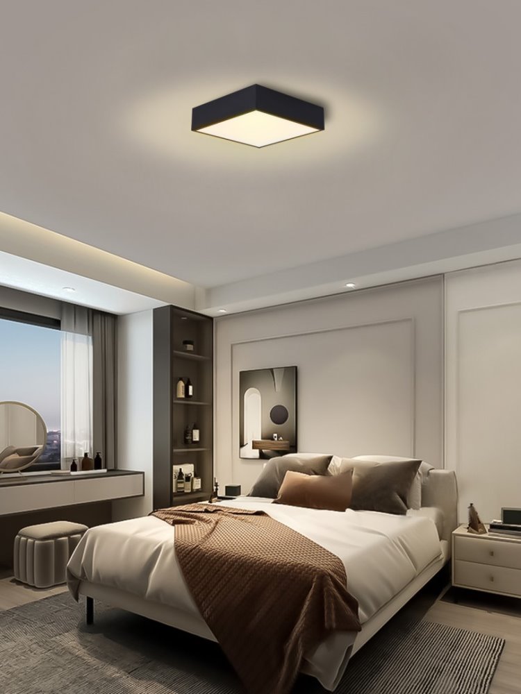 IMMAX NEO CANTO SLIM Smart stropní svítidlo 28x28cm 22W 1610lm černé Zigbee 3.0, TUYA