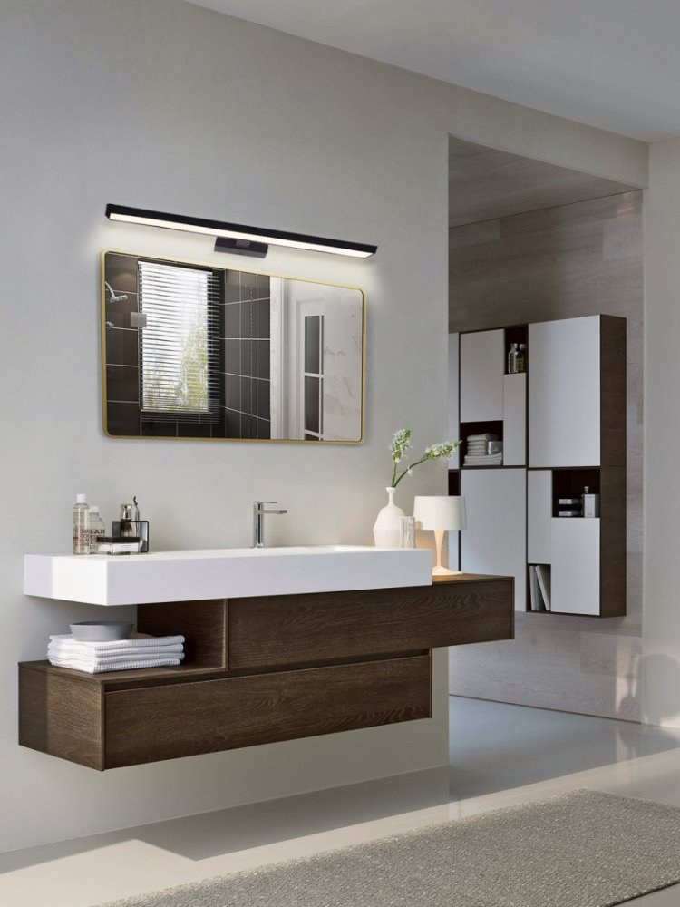 IMMAX NEO PINNA Smart nástěnné svítidlo 80cm 34W 2378lm černé Zigbee 3.0, TUYA