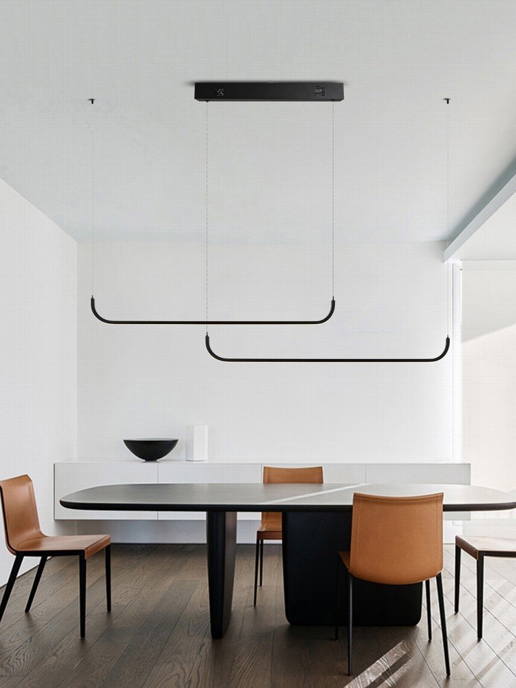 IMMAX NEO PATTINI Smart závěsné svítidlo dvojité 160-280cm, 53W, 3640lm černé Zigbee 3.0, TUYA