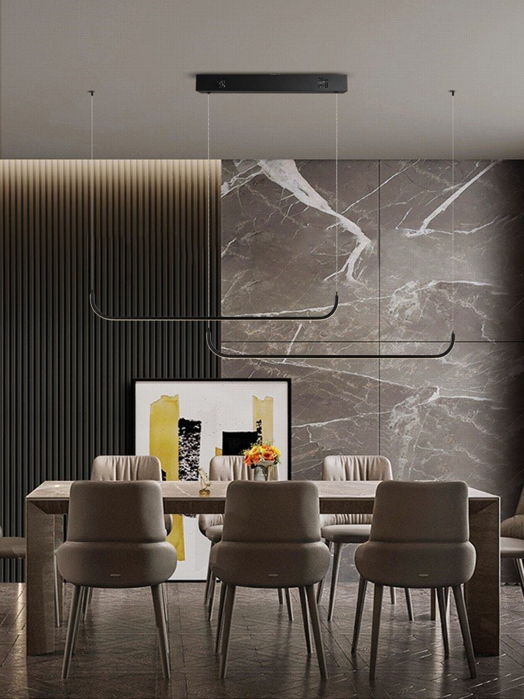 IMMAX NEO PATTINI Smart závěsné svítidlo dvojité 160-280cm, 53W, 3640lm černé Zigbee 3.0, TUYA