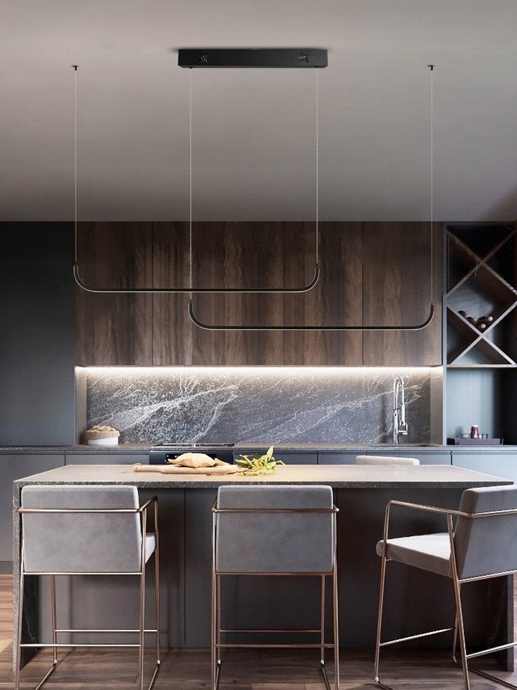 IMMAX NEO PATTINI Smart závěsné svítidlo dvojité 160-280cm, 53W, 3640lm černé Zigbee 3.0, TUYA