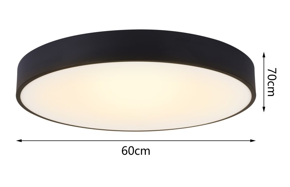 IMMAX NEO RONDATE SLIM Smart stropní svítidlo 60 x 7cm 53W černé Zigbee 3.0, TUYA