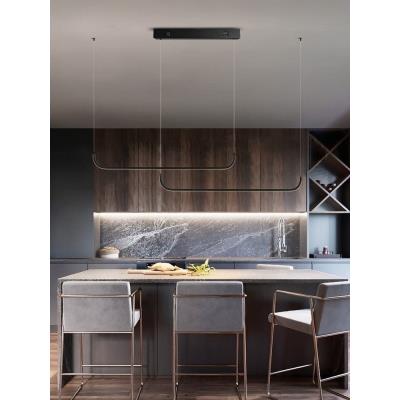 IMMAX NEO PATTINI Smart závěsné svítidlo dvojité 160-280cm, 53W, 3640lm černé Zigbee 3.0, TUYA