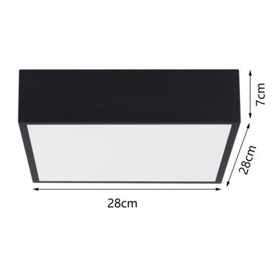 IMMAX NEO CANTO SLIM Smart stropní svítidlo 28x28cm 22W 1610lm černé Zigbee 3.0, TUYA