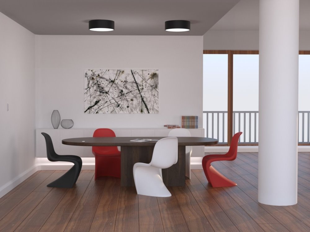 IMMAX NEO RONDATE SLIM Smart stropní svítidlo 40 x 7cm 28W černé Zigbee 3.0, TUYA