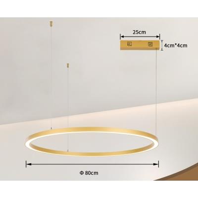 IMMAX NEO FINO NEW SMART závěsné svítidlo 1 kruh, 80cm, 60W, zlaté, Zigbee 3.0, TUYA