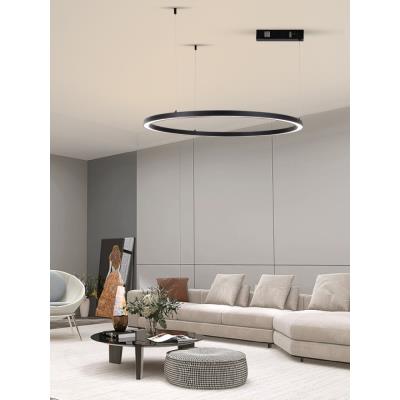 IMMAX NEO FINO NEW SMART závěsné svítidlo 1 kruh, 80cm, 60W, černé, Zigbee 3.0, TUYA
