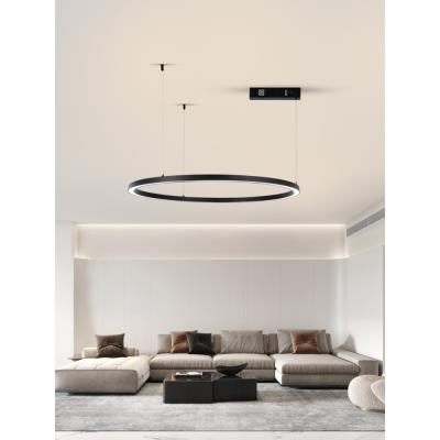 IMMAX NEO FINO NEW SMART závěsné svítidlo 1 kruh, 80cm, 60W, černé, Zigbee 3.0, TUYA