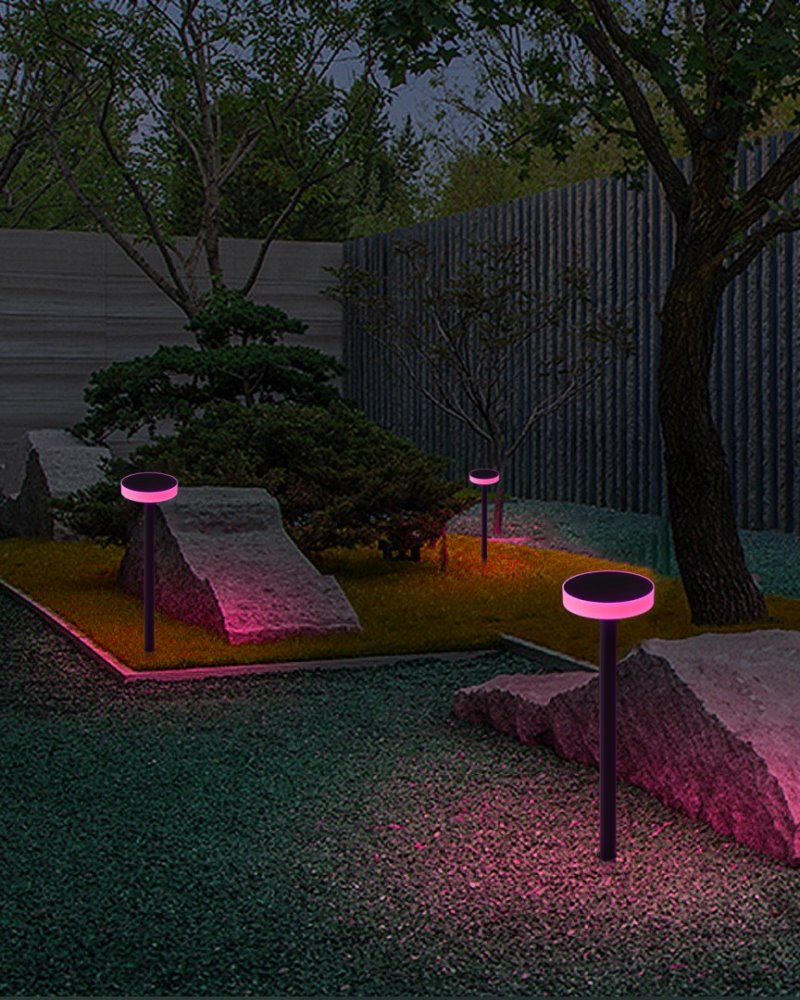 IMMAX NEO LITE SMART solární svítidlo ROUND, RGB, IP65, BT, TUYA, 1,9W, TUYA