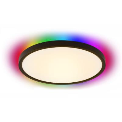 IMMAX NEO LITE TUDO SMART stropní svítidlo s RGB podsvícením 40cm, 50W Wi-Fi černá, TUYA