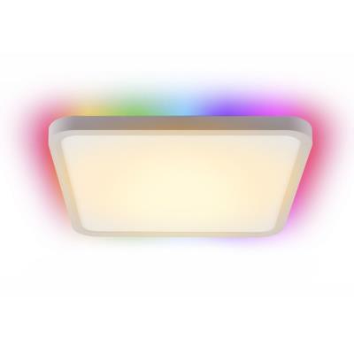 IMMAX NEO LITE TUDO SMART stropní svítidlo s RGB podsvícením 40x40cm, 50W Wi-Fi bílá, TUYA